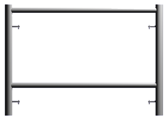 Part No. 2043 Size: 4′-0″ W x 3′-0″ H (1.22m x 0.91m) Weight: 29.00 lb (13.95 kg) Drop Lock Spacing 2′-0″ (0.61m)